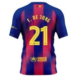 Günstige Fußballtrikots FC Barcelona Frenkie de Jong 21 Kinder Heimtrikot 2025-26 Kurzarm